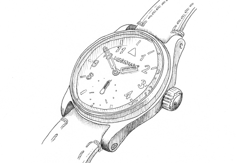 Sketch meridian watch